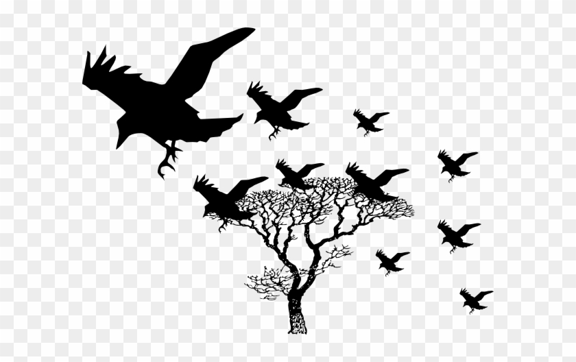 Crow Tree Clipart - Crows Clipart #395174