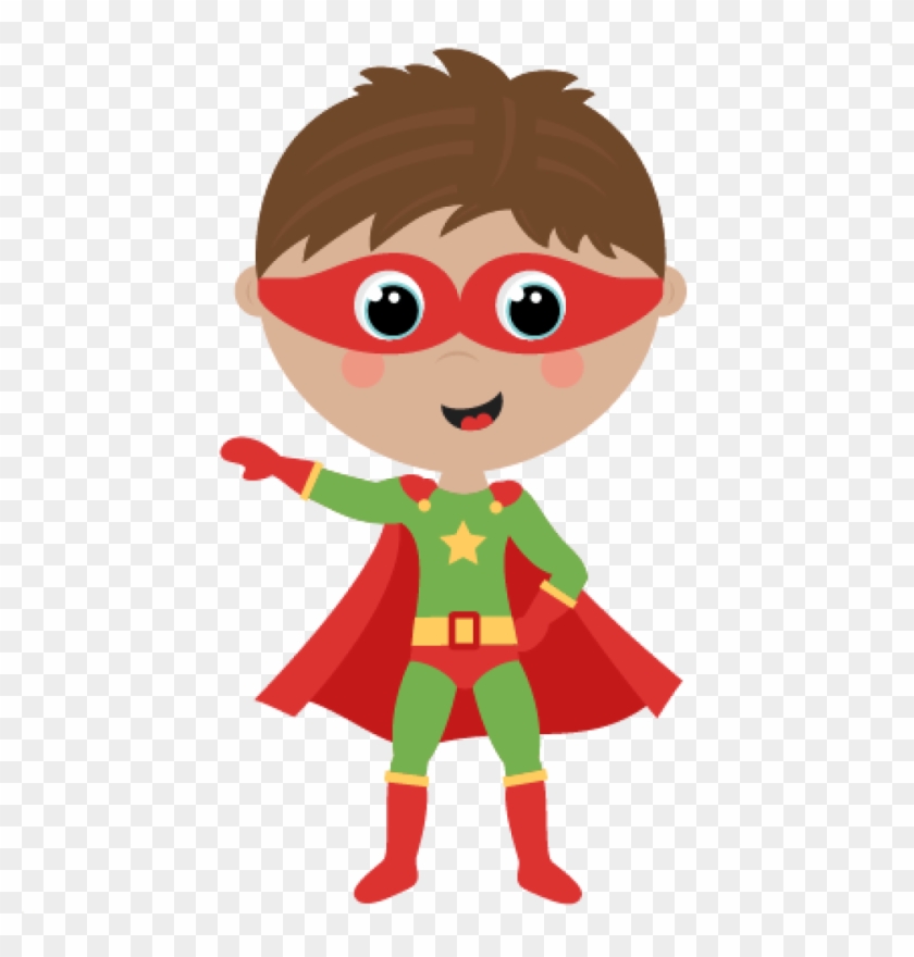 Superhero Kids Clipart Boy Superhero Cute Cut Files - Boy Super Hero Clip Art #395226