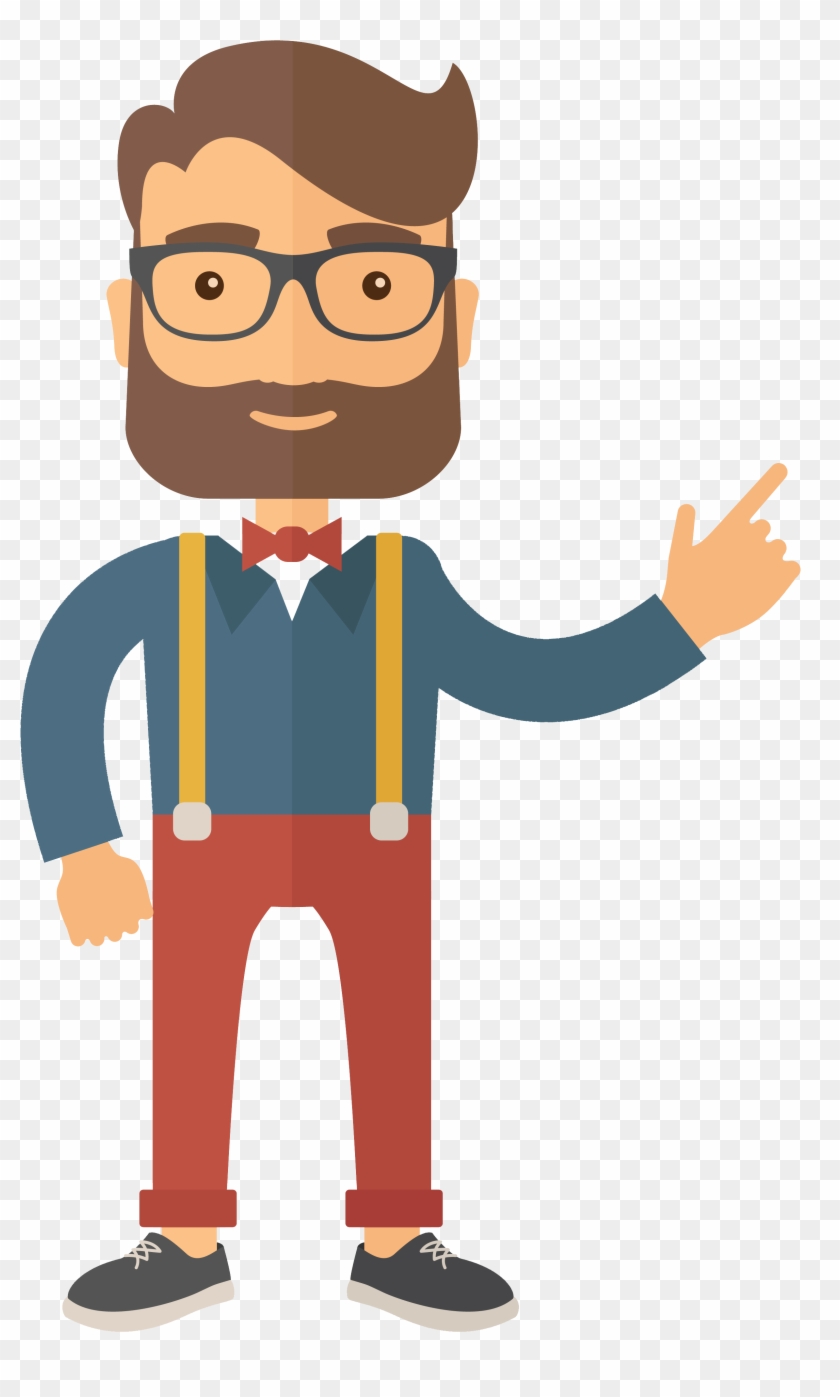 Explainer Teacher Bowtie Solo - Illustration #395290