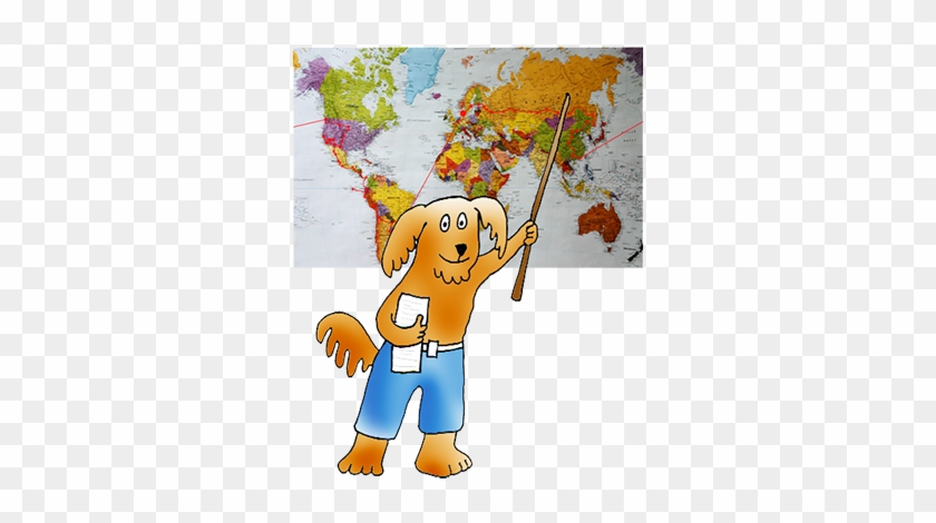 Cartoon Dog As Geography Teacher - Cartoon Dog Teacher #395313