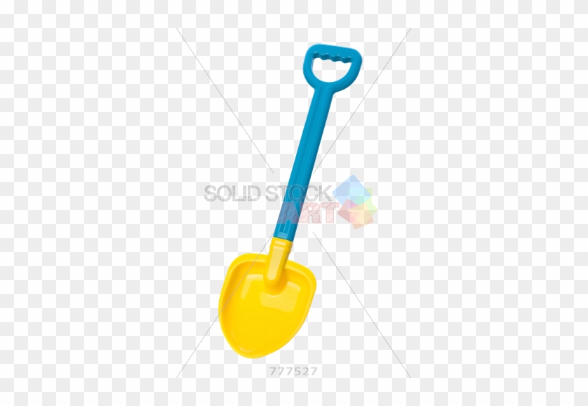 Stock Photo Of Blue And Yellow Toy Beach Shovel Isolated - Shovel Illustration Transparent Bg #395418