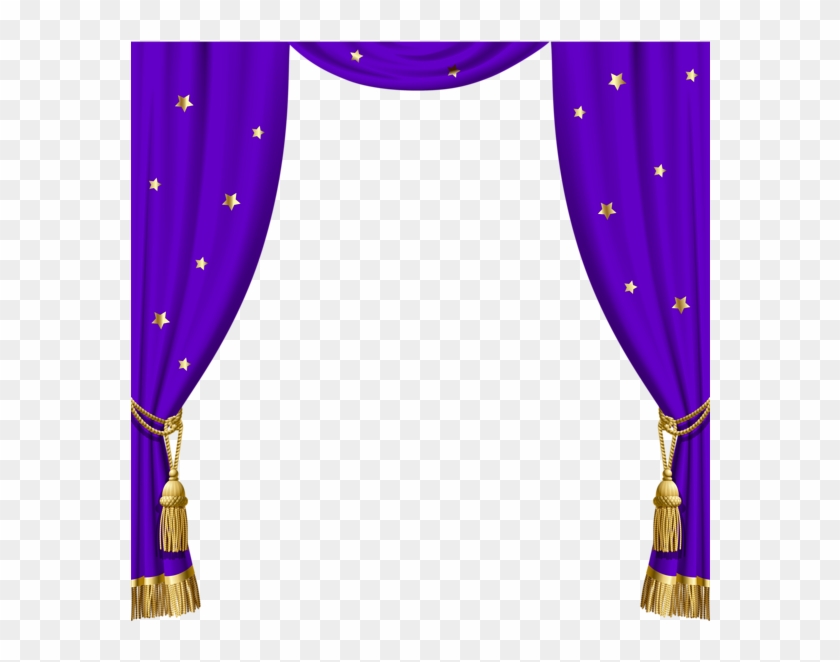 Transparent Purple Curtains With Gold Tassels And Stars - Purple Curtains Transparent #395455