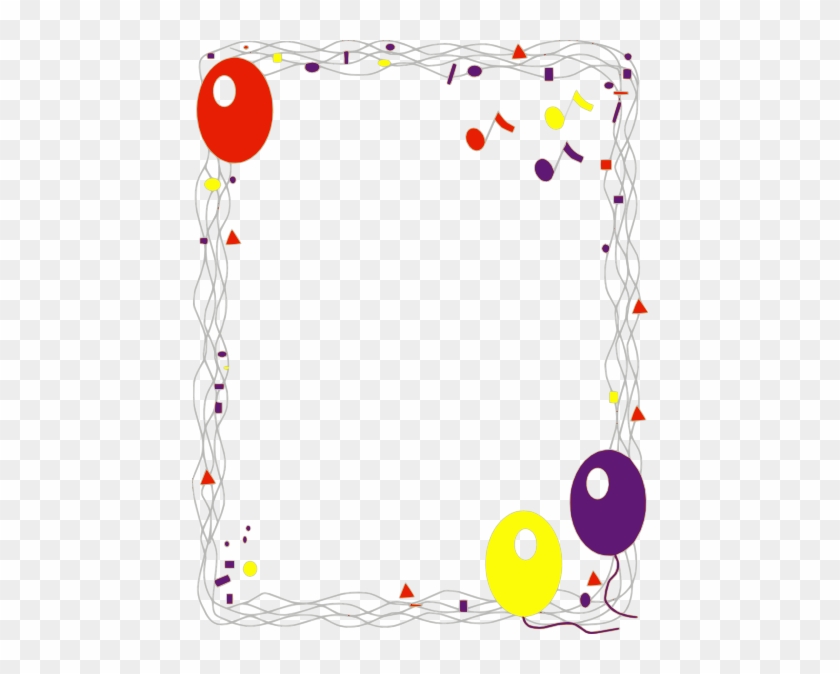 Celebration Clipart Frame - Balloons Clip Art #395456