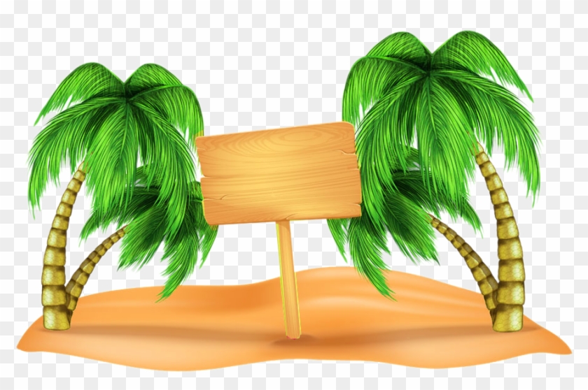 Beach Clip Art - Palm Trees Png #395457