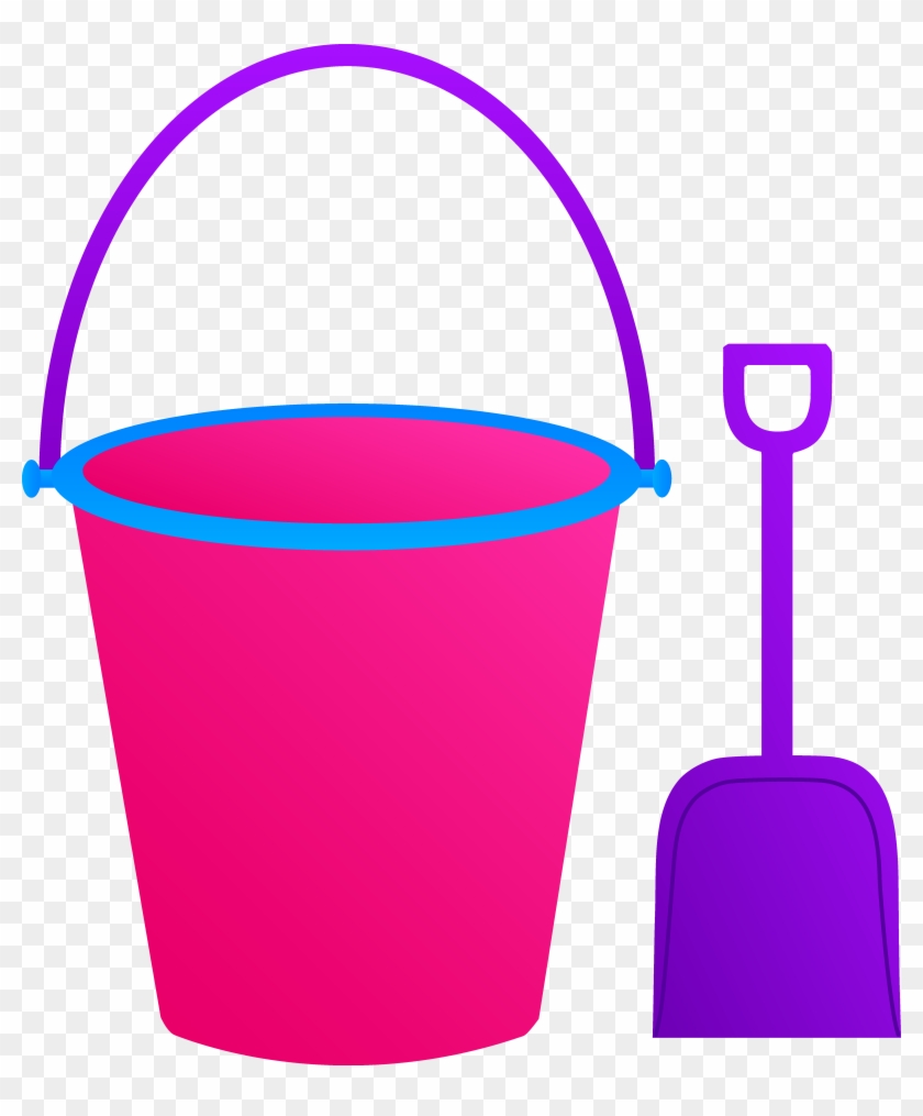 Beach Bucket Clipart Png - Cartoon Pail And Shovel #395559