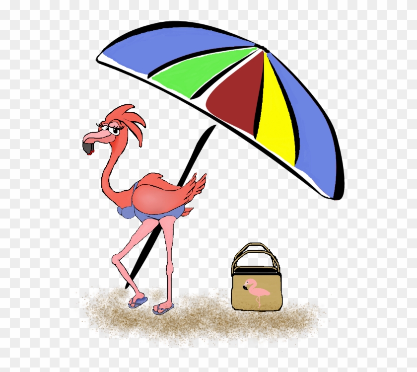 This Flamingo Likes To Have Fun In The Sun Too - Cartoon #395603