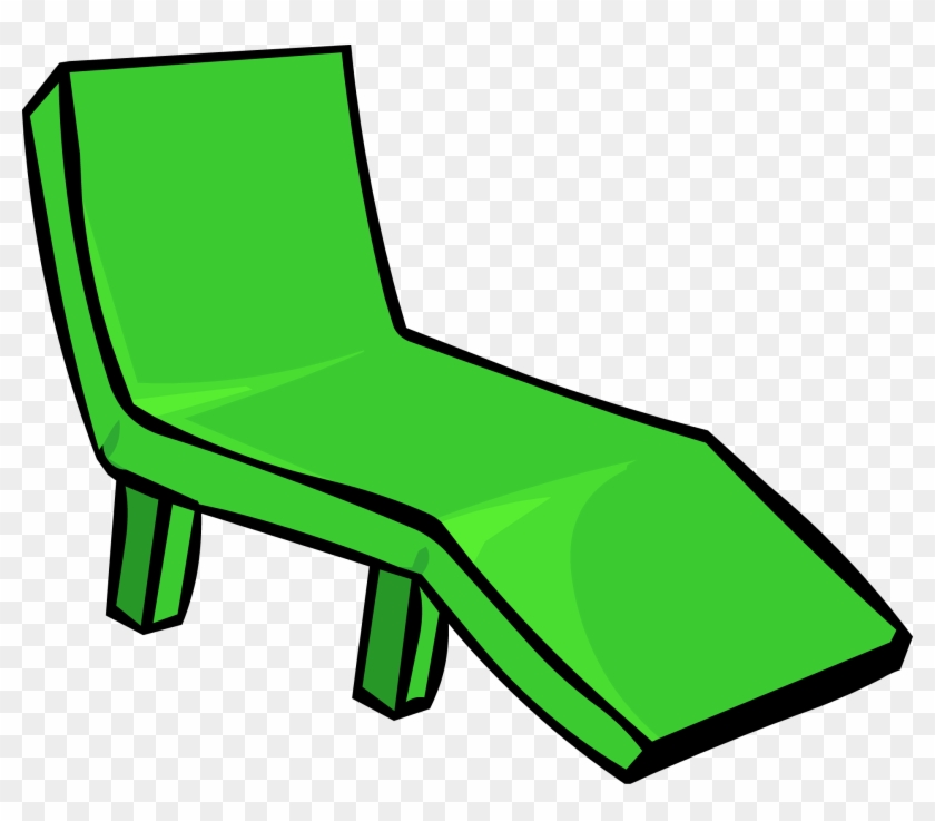 Green Deck Chair - Club Penguin Beach Chair #395608