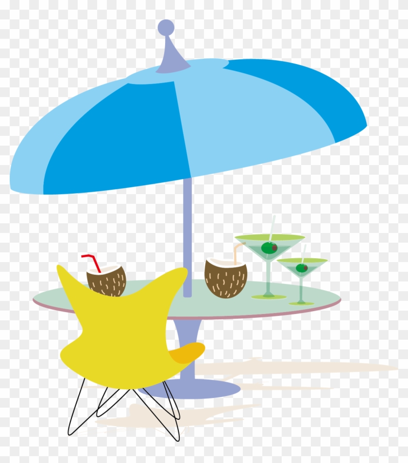 Umbrella Beach Clip Art - Umbrella Beach Clip Art #395625