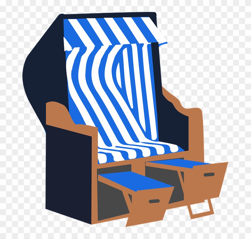 Pin Beach Chair Clipart - Cartoon Summer Holiday Png #395663