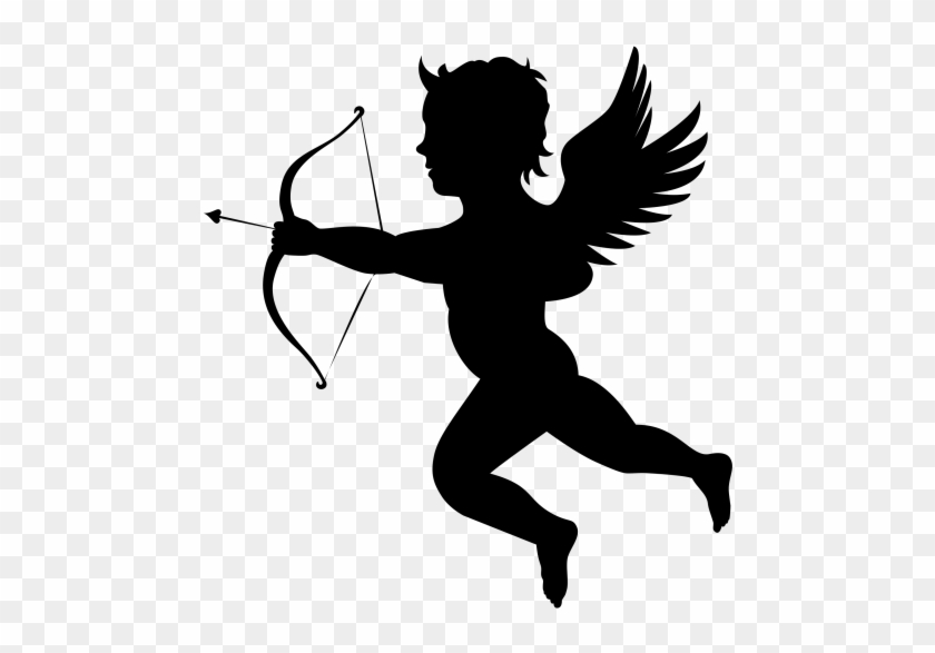 Angel Silhouette Png Transparent Image - Cupid Png #395733