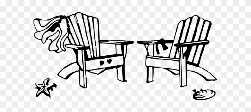 Medium Size Of Chair - Black And White Beach Clipart #395748