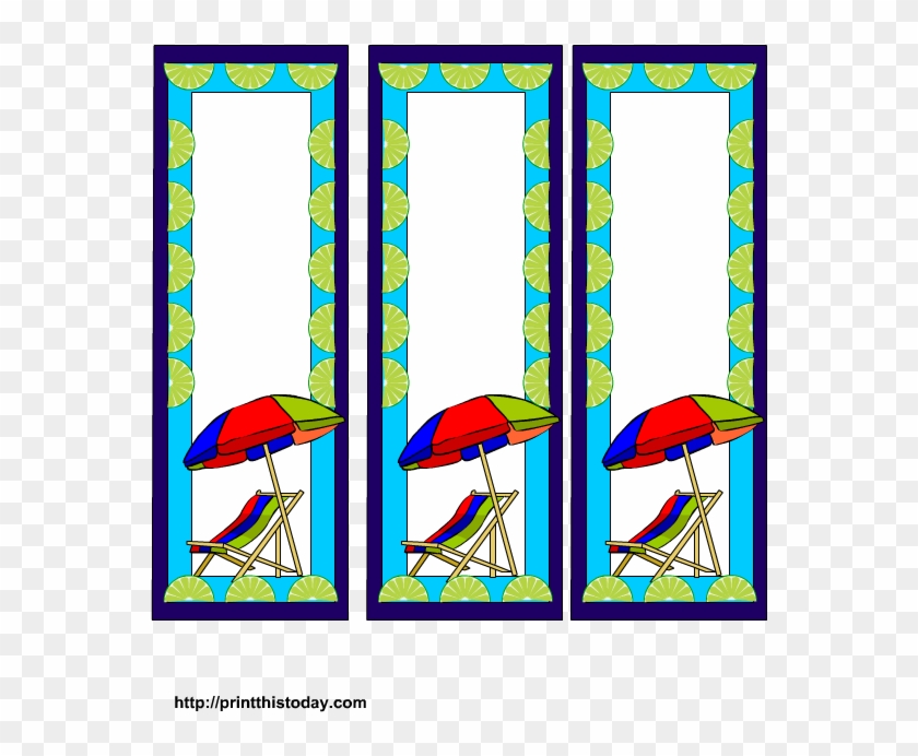 Beach Chair And Parasol Bookmarks - Child #395752