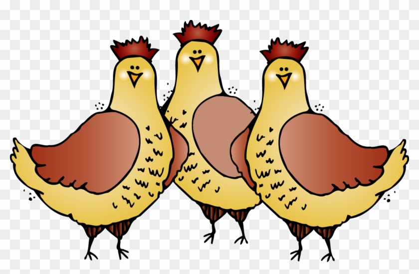 Faverolles Chicken Bird Hen Fowl Clip Art - Three French Hens Clipart #395828