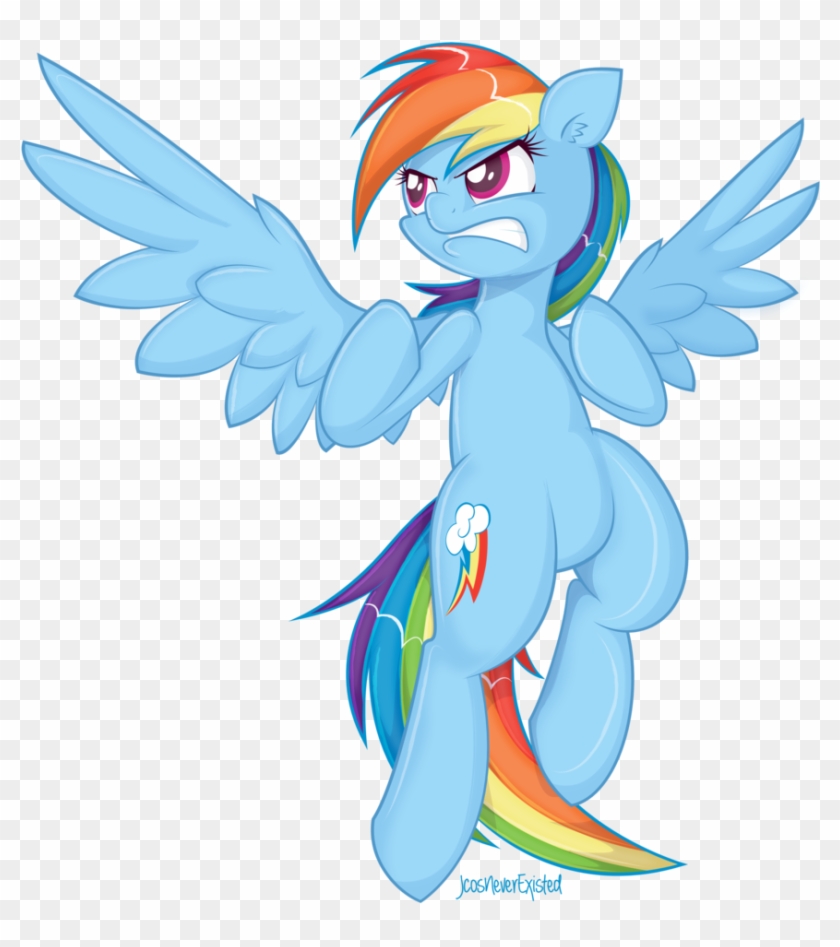 Jcosneverexisted, Flying, Rainbow Dash, Redraw, Safe, - Cartoon #395884