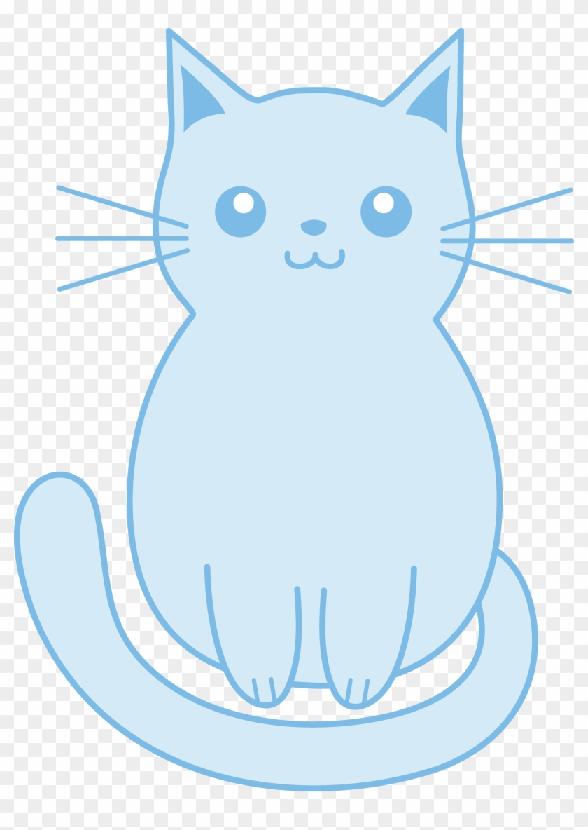 Kittens Clipart Blue Cat - Blue Cat Cartoon Pinart #396091