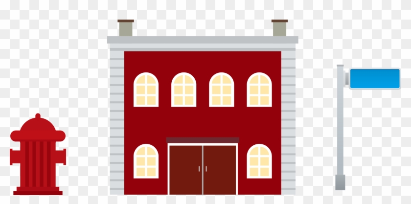 House Building Cartoon Clip Art - Fire Station #396272