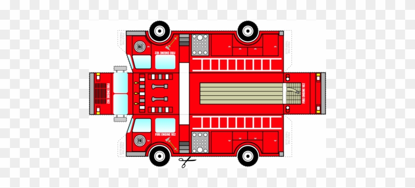 Foldable Fire Truck - Camion De Bomberos Golosinero #396292