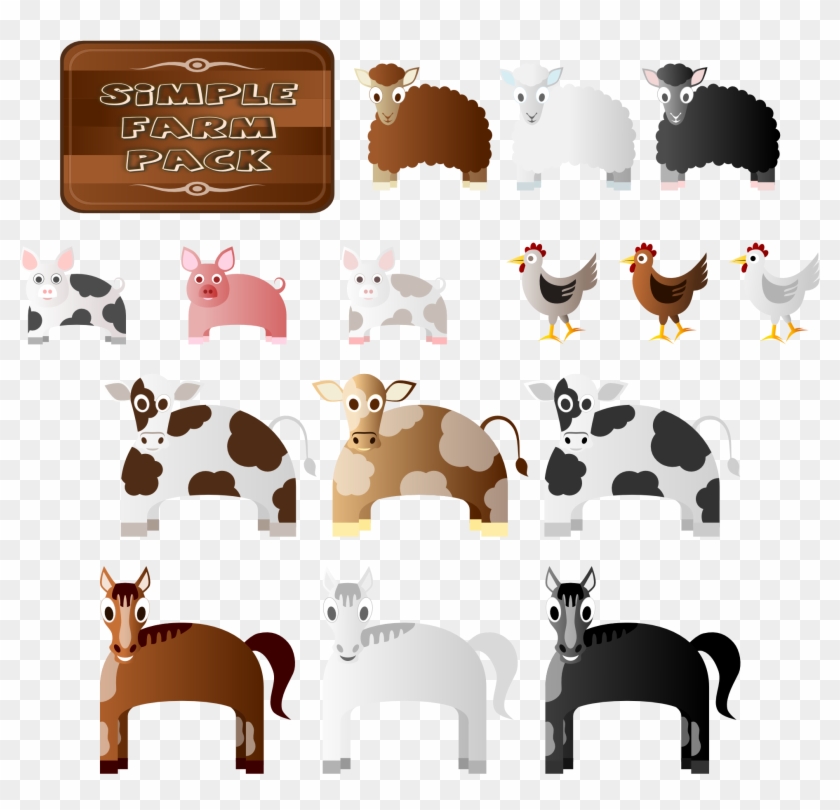 Simple Farm Animals Scallywag March Clipartist - 10 Small Farm Animals #396314