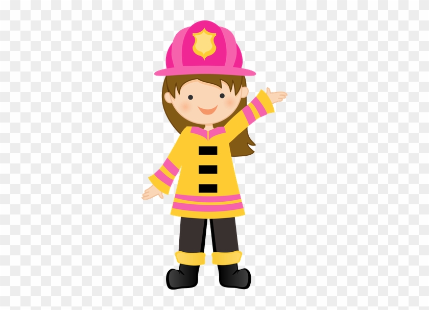 Bombeiros E Polícia - Girl Firefighter Clipart #396388