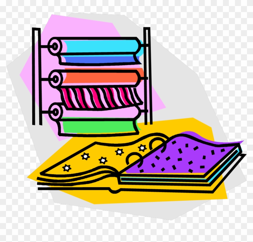 Textile Bolt Sewing Machines Clip Art - Textile Bolt Sewing Machines Clip Art #396533