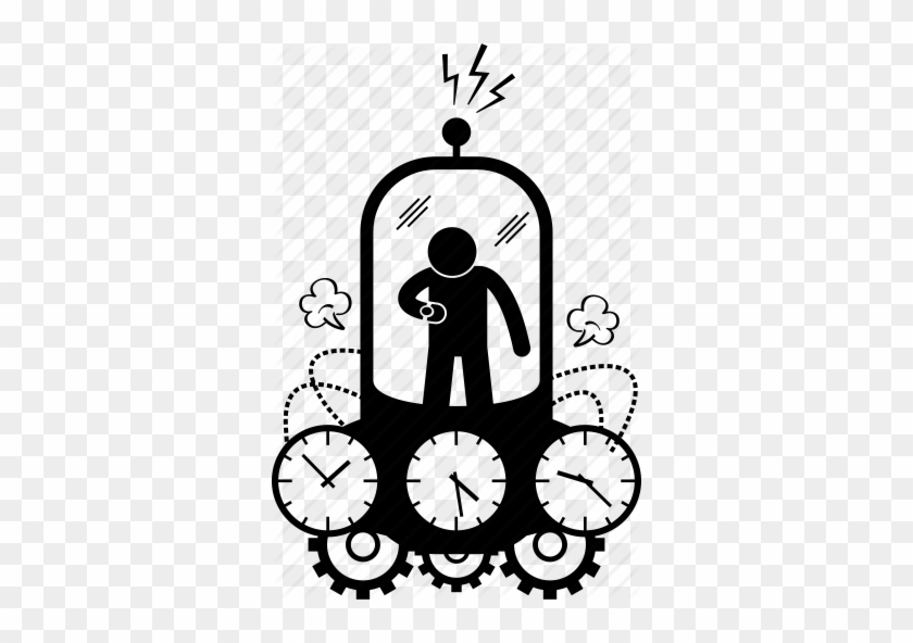 Time Machine Clipart Black And White - Time Travel Machine Png #396586