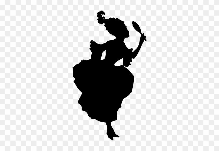 Vintage Lady Silhouette Public Domain Vectors - Fashion Silhouette 18th Century #396710