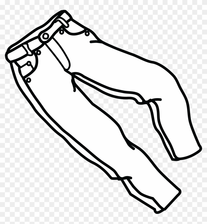 Free Clipart Of A Pair Of Jeans - Jeans Clipart Black And White #396785