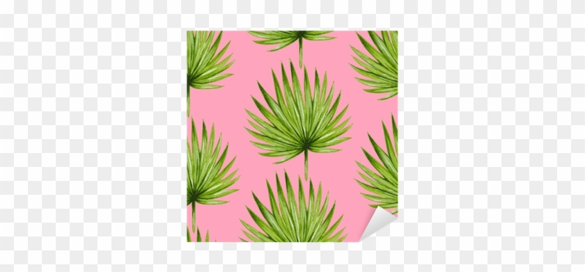 Watercolor Tropical Palm Leaves Seamless Pattern - Watercolor Painting #396900