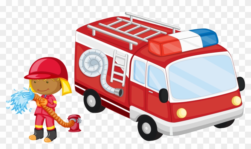 Fire Engine Poster Cartoon - Make A Match Baby Puzzle Games Group Matching For 24 #396952