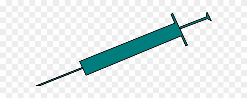 Teal Syringe Injection Clip Art At Clker - Syringe #397065