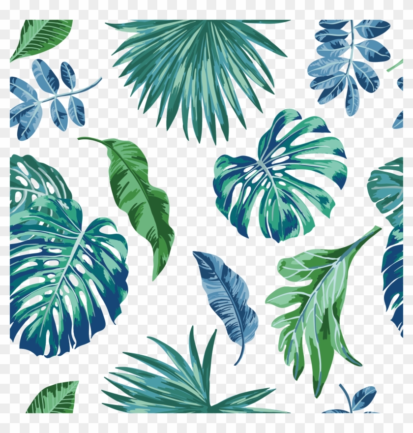 Watercolor Painting Palm Branch Tropics - Tropical Leaves Vector Illustration #397105