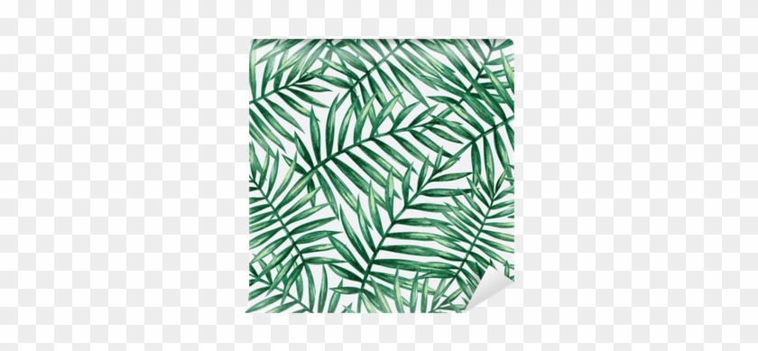 Watercolor Tropical Palm Leaves Seamless Pattern - Papier Peint Feuille De Palmier #397122