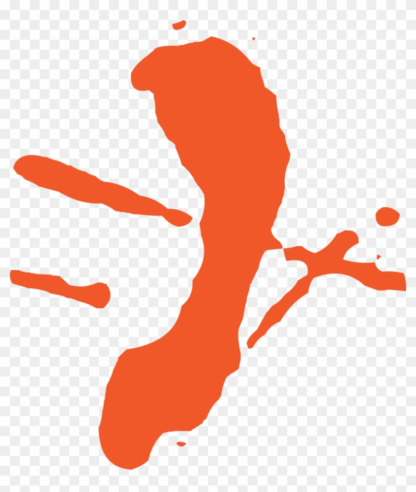 Splatter Clipart Orange - Clip Art #397123