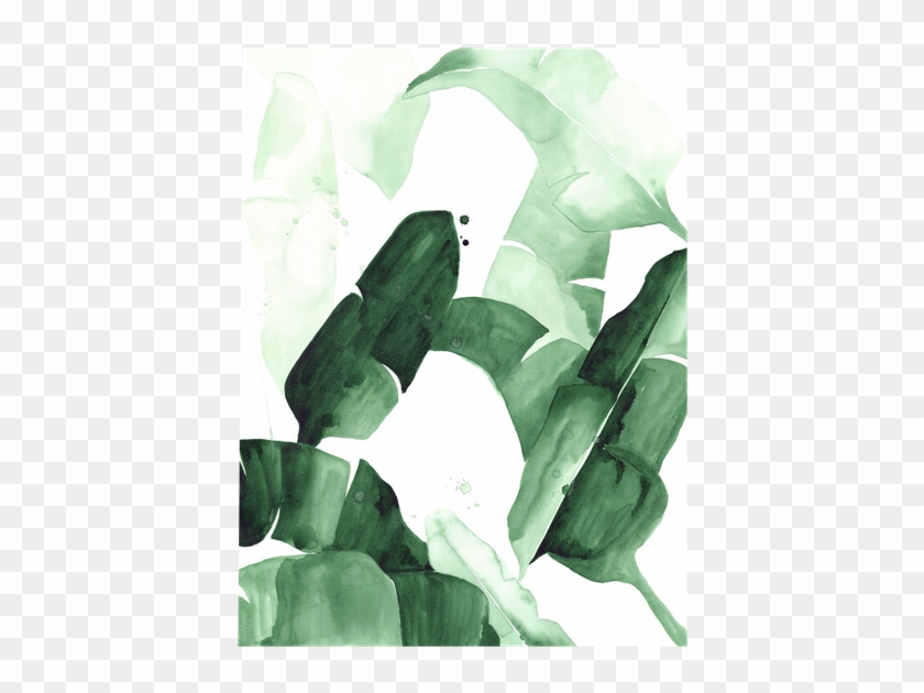 Image Result For Banana Leaf Png - Tropical Leaf Watercolor Png #397131
