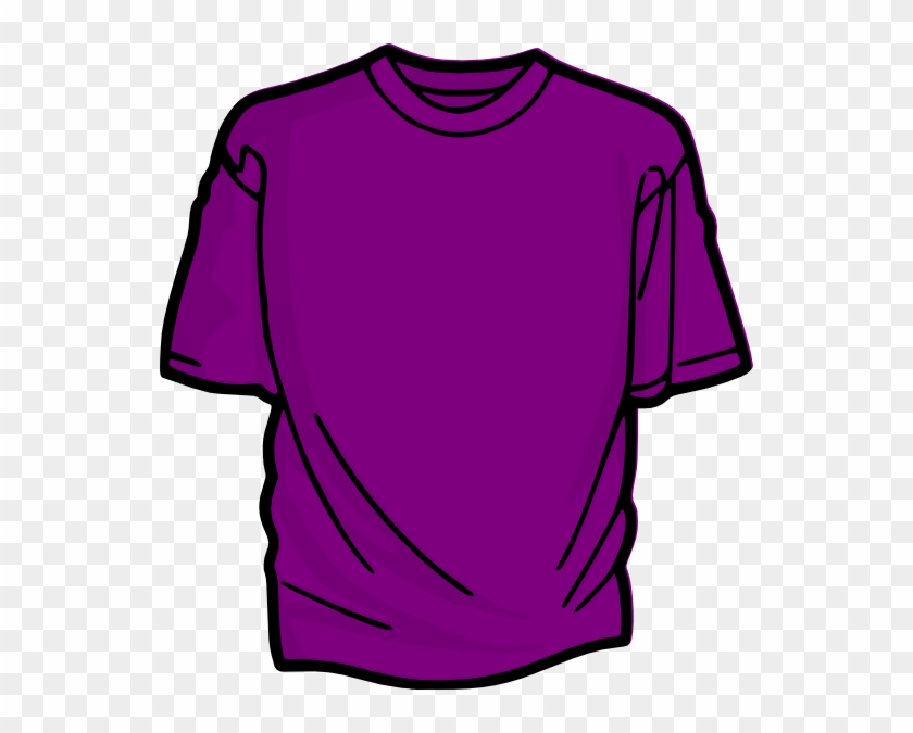 Purple T Shirt Clip Art At Clker - T Shirt Template Purple #397176