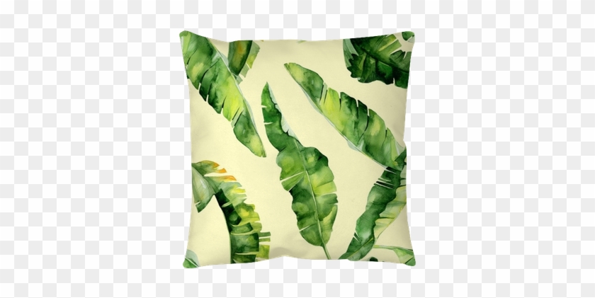 Seamless Watercolor Illustration Of Tropical Leaves, - Tropical Leaves Watercolor Background #397214