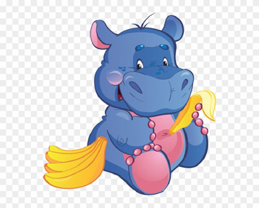 Hippopotamus Baby Cartoon Clip Art Images - Baby Animals Eating Cartoon #397249