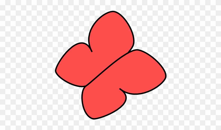 Light Red Butterfly Cl - Clip Art #397276