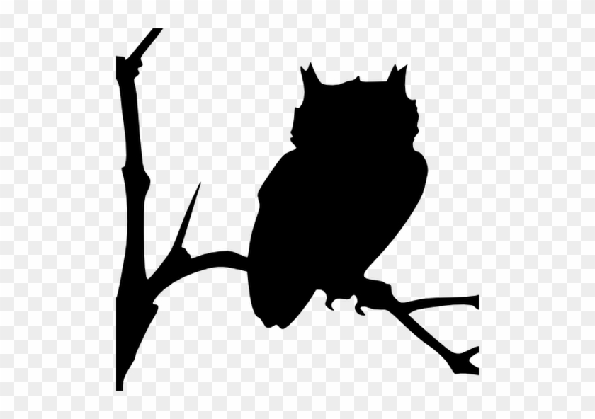 Owl Silhouette On Branch Clip Art - Making Of Mona [book] #397329