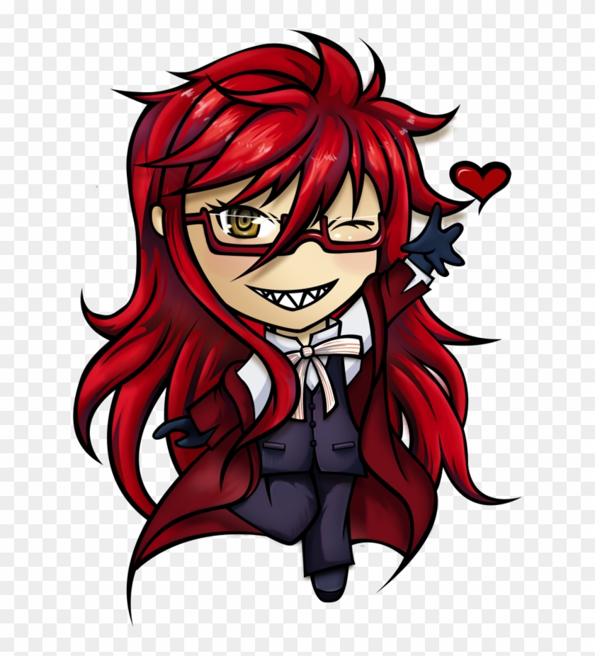 Grell Black Butler Chibi By Sugar Addikt Clipart - Chibi #397332