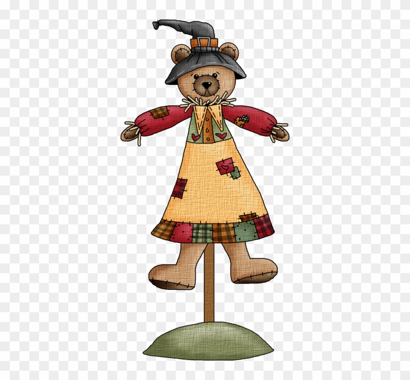 Teddy Bear Scarecrow * - Fall Clipart #397347