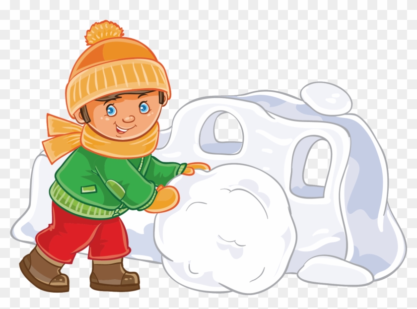 Snow Fort Winter Clip Art - Snow Fort Winter Clip Art #397429