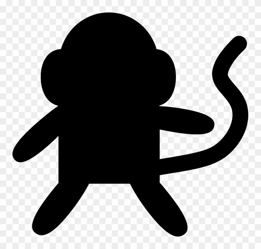 Ape Cliparts 10, Buy Clip Art - Black Monkey Clipart #397547