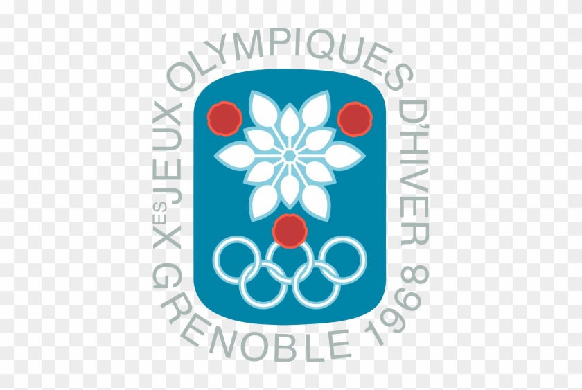 The Emblem Represents A Snow Crystal And Three Red - Grenoble Winter Olympics 1968 #397708