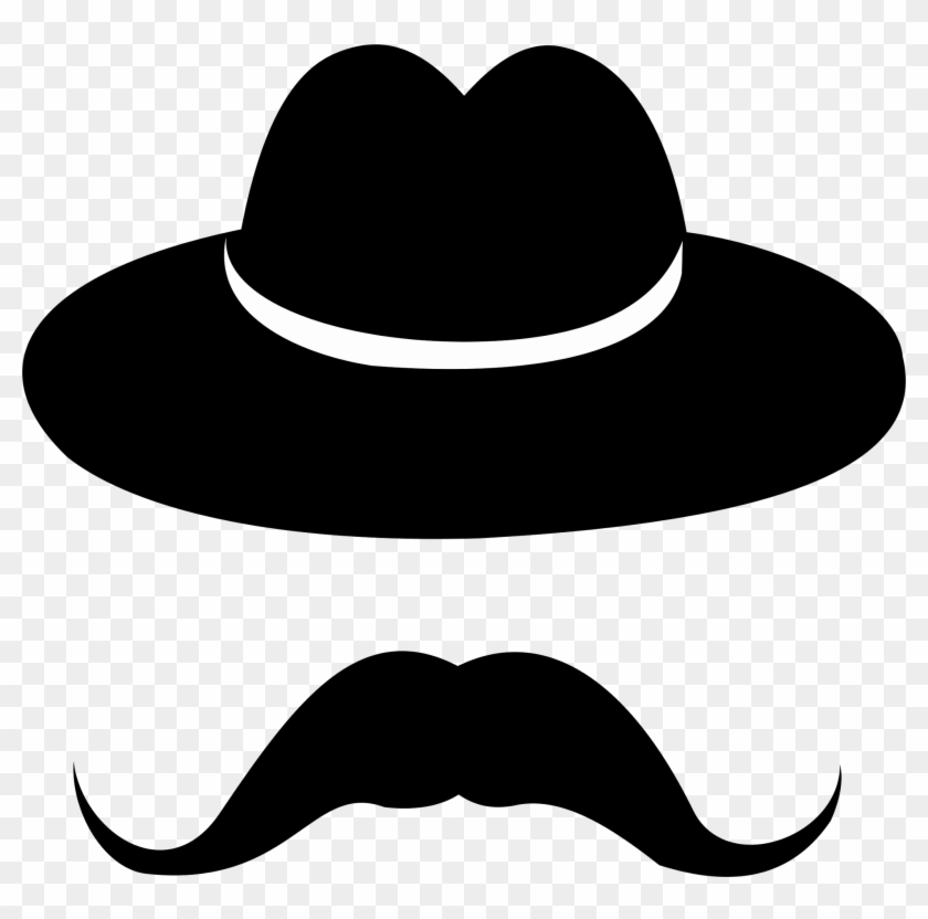 Top Hat Moustache Cowboy Hat - Chapeu E Bigode #397754
