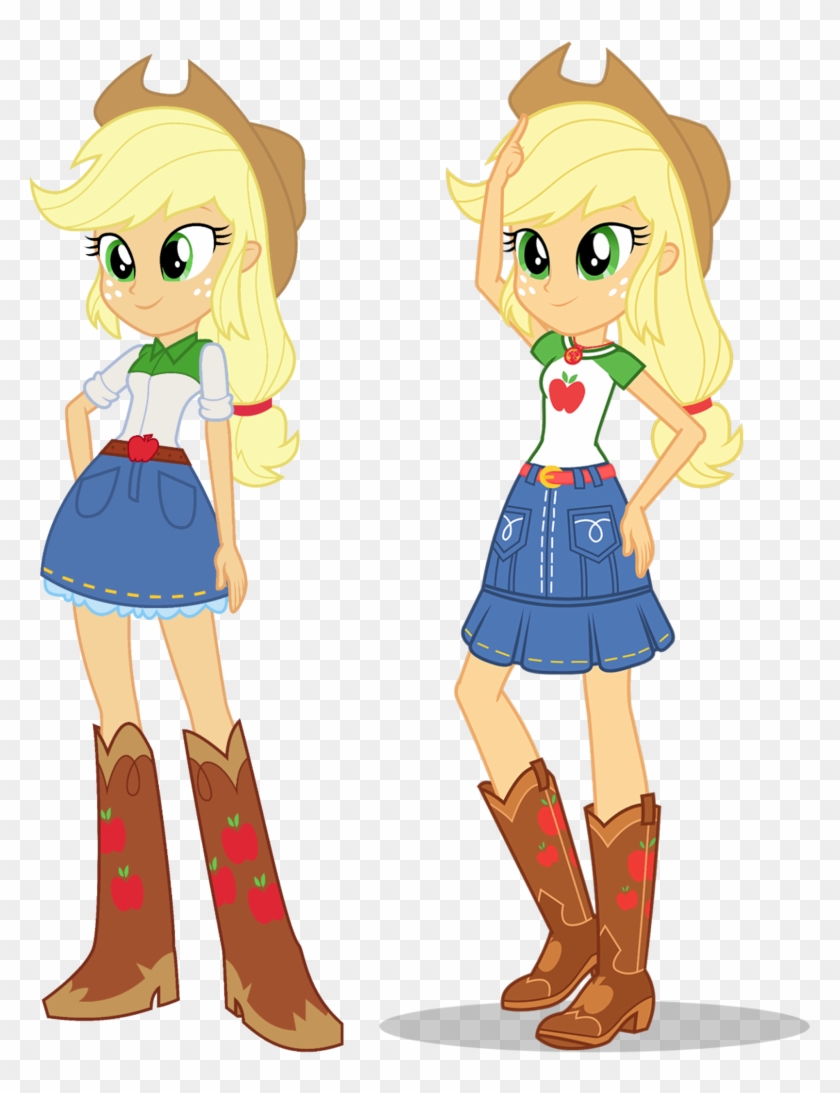 Mewtwo-ex, Belt, Boots, Clothes, Comparison, Cowboy - My Little Pony Equestria Girls Applejack #397762