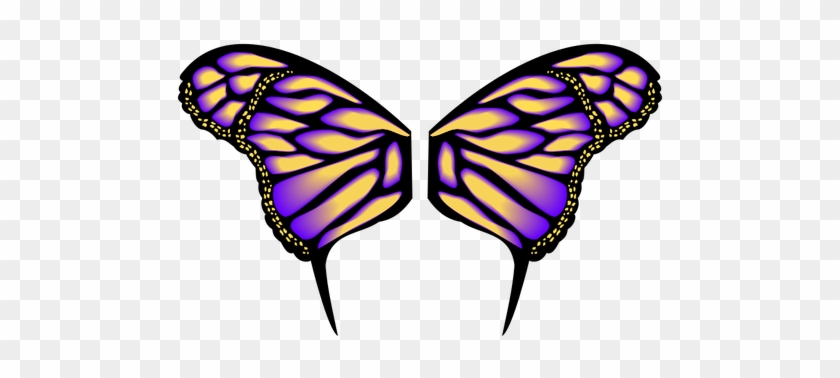 Gambar Kupu-kupu Gradien - Butterfly Wings Clipart #397786