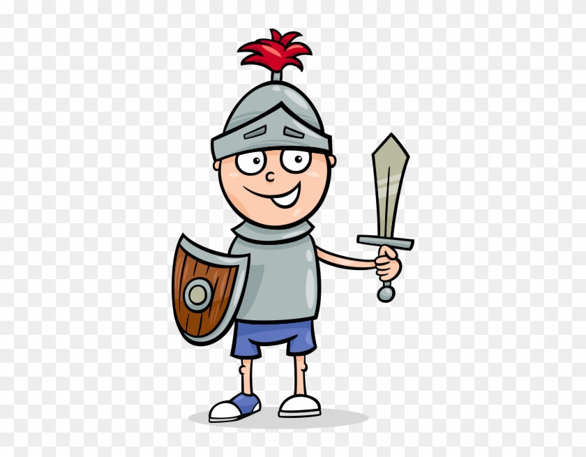 Clipart Eski Tip Asker Kostümlü Erkek Çocuk - Knight Costume Cartoon #397797