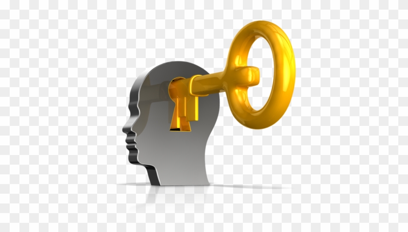 Keyhole In Head With Key - Psychology Head Clipart Png #397826