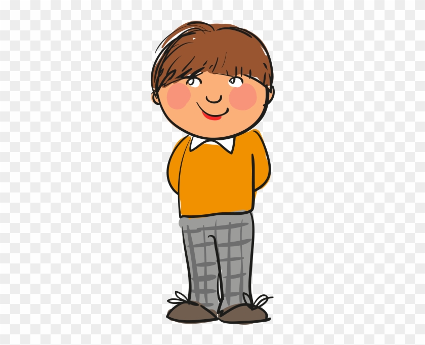 Clipart Sarı Giysili Erkek Çocuk - Cartoon #397907